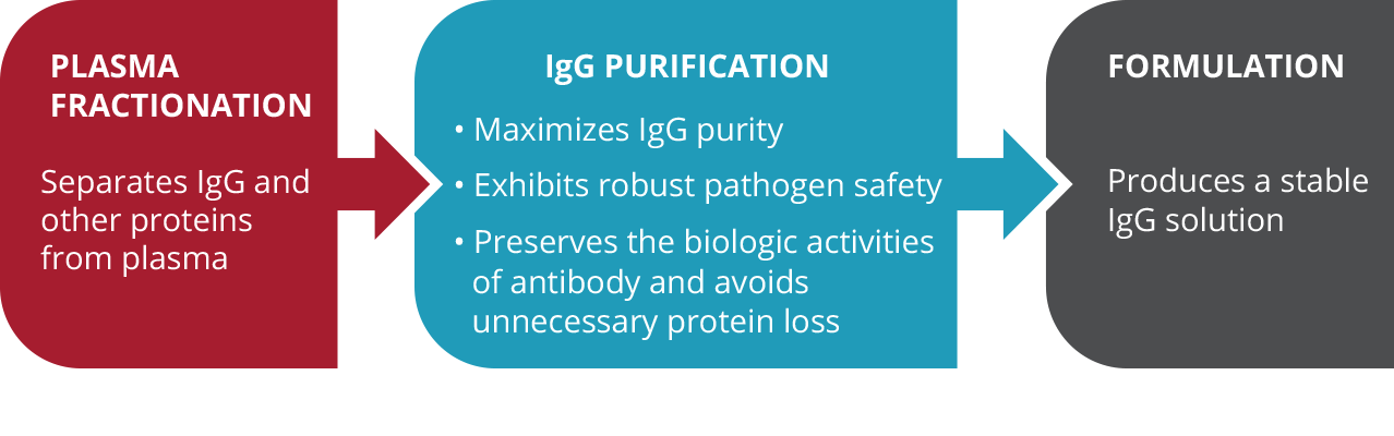 Explanation of the plasma fractionation, IgG purification and formulation processes used to develop HyperRAB